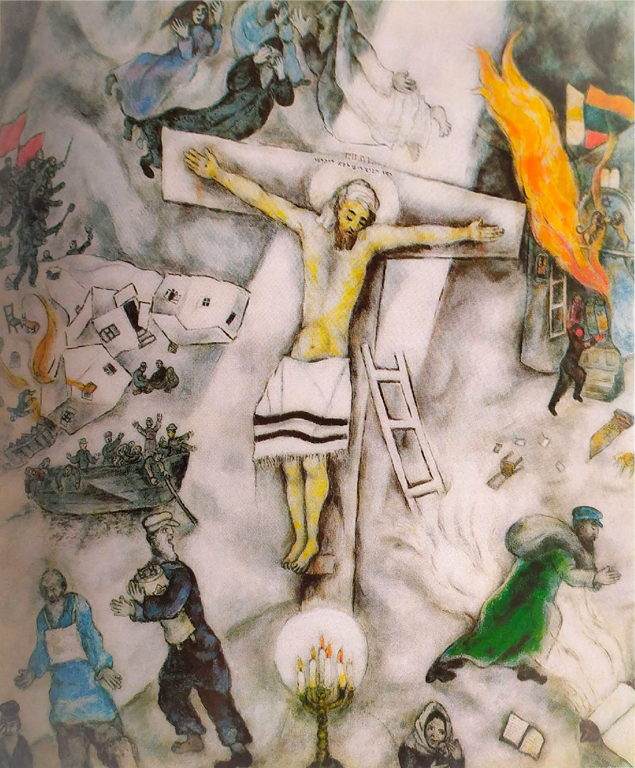 Marc Chagall, La crucifixion blanche, 1938, olio su tela.