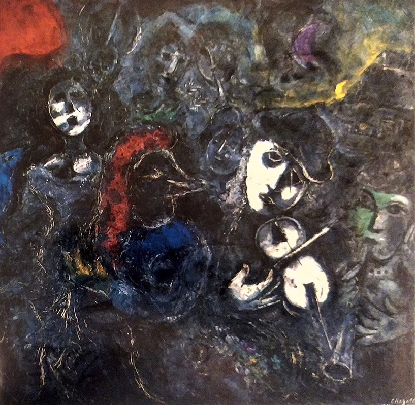 Chagall-Les saltimbanques dans la nuit (1957)