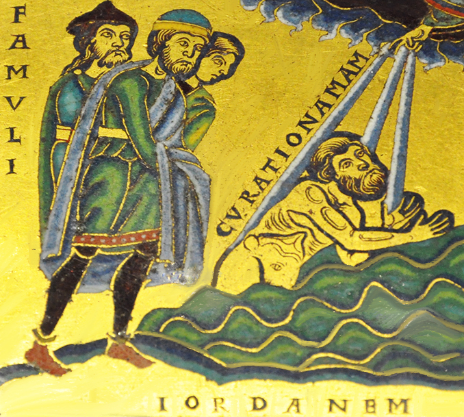 La cura di Naaman sulla riva del Giordano