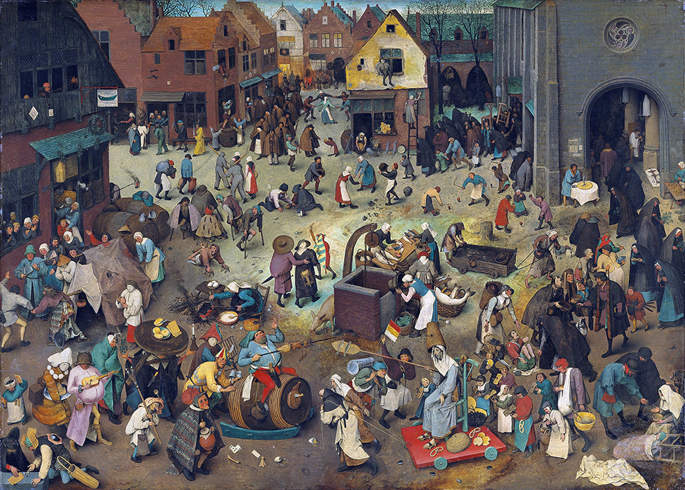 Lotta tra Carnevale e Quaresima - Bruegel il Vecchio, 1559